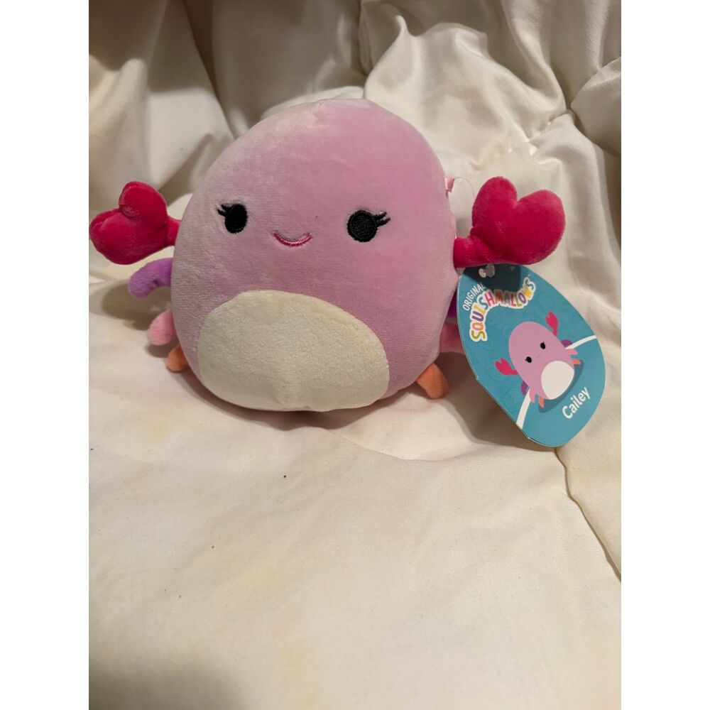 Squishmallows Cailey the Axolotl • Pink Plush • 5” Original Kellytoy